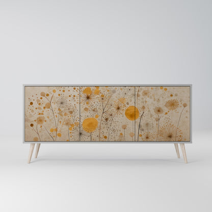 MORNING GLADE 3-Door Sideboard in Grey Finish