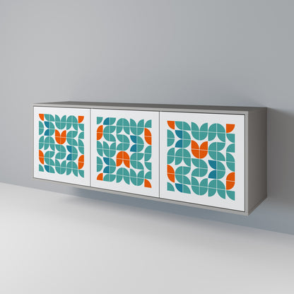 Credenza a 3 ante BE THE CHANGE in finitura grigia