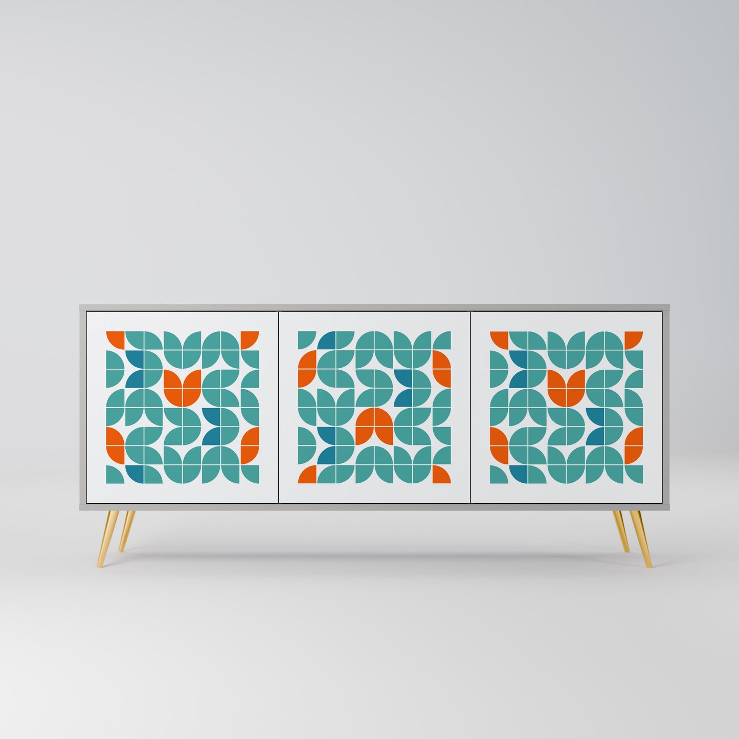 Credenza a 3 ante BE THE CHANGE in finitura grigia