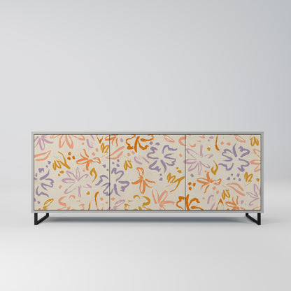 Credenza SPRING WHIMSY a 3 ante in finitura grigia