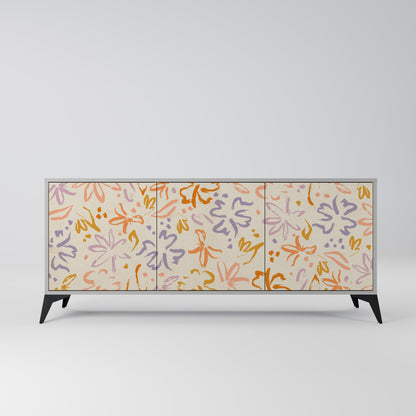 Credenza SPRING WHIMSY a 3 ante in finitura grigia