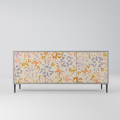 Credenza SPRING WHIMSY a 3 ante in finitura grigia