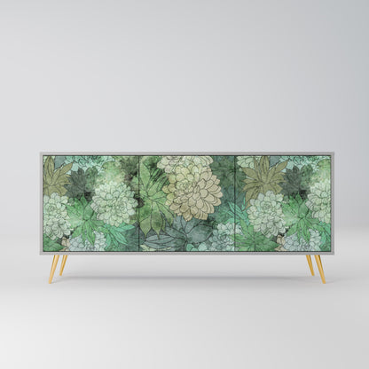 SUCCULENT CLUSTER 3-Door Sideboard in Grey Finish