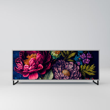 Credenza BLOOMING ELEGANCE a 3 ante in finitura grigia