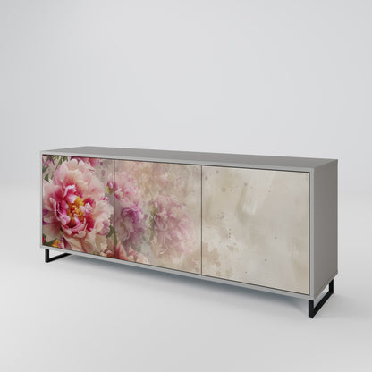 Credenza a 3 ante PEONY WHISPER in finitura grigia