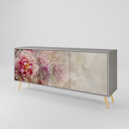 Credenza a 3 ante PEONY WHISPER in finitura grigia