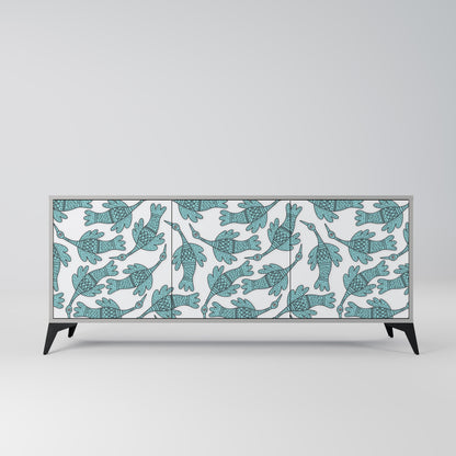 WATERSPOUT SONGIBIRD 3-Door Sideboard in Grey Finish
