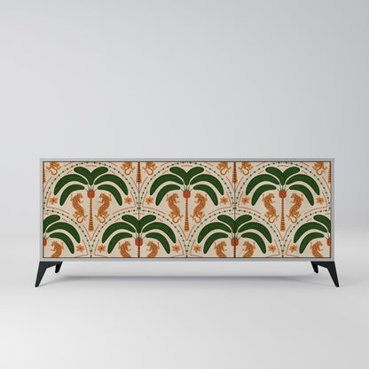 DANCING PREDATORS 3-Door Sideboard in Grey Finish
