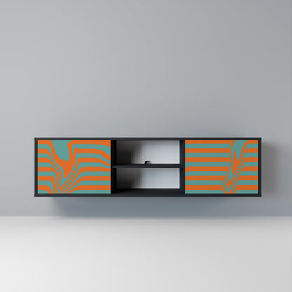 LINE COLLAPSE Mobile TV a 2 Ante in Finitura Nera