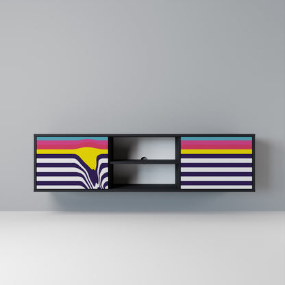 COLORFUL DIVERSION Mobile TV a 2 Ante in Finitura Nera