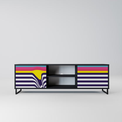 Mobile TV a 2 ante COLORFUL DIVERSION con finitura nera