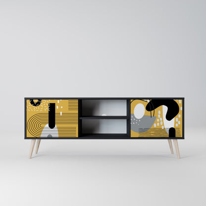 Mobile TV SHAPESHIFT SYMPHONY a 2 ante con finitura nera