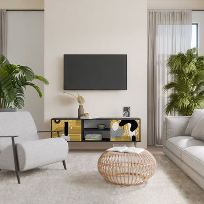 Mobile TV SHAPESHIFT SYMPHONY a 2 ante con finitura nera