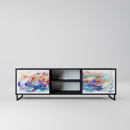 Mobile TV FINESSE MASH-UP a 2 ante con finitura nera