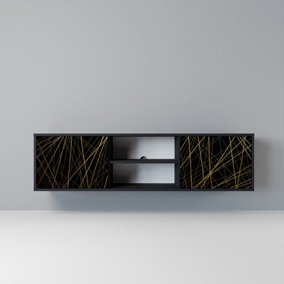 BRIGHT MESH Mobile TV a 2 Ante in Finitura Nera