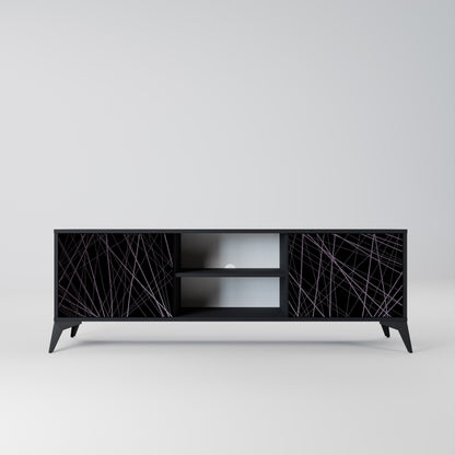 Mobile TV SHIMMER SPIDERGRAM a 2 ante con finitura nera