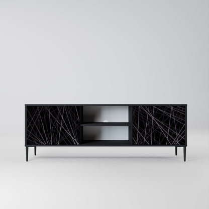 Mobile TV SHIMMER SPIDERGRAM a 2 ante con finitura nera