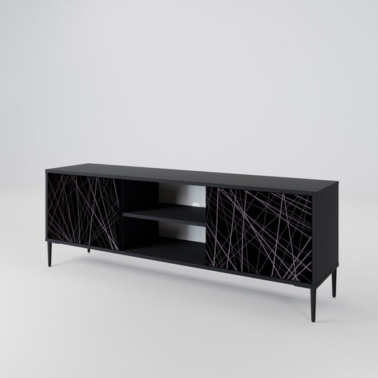 Mobile TV SHIMMER SPIDERGRAM a 2 ante con finitura nera