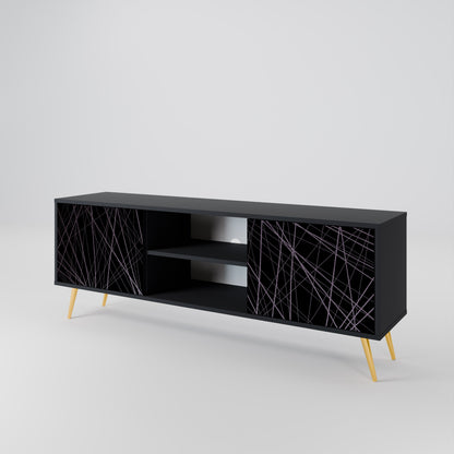 Mobile TV SHIMMER SPIDERGRAM a 2 ante con finitura nera