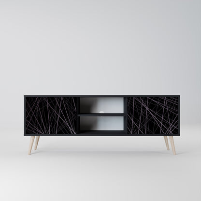 Mobile TV SHIMMER SPIDERGRAM a 2 ante con finitura nera