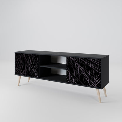 Mobile TV SHIMMER SPIDERGRAM a 2 ante con finitura nera