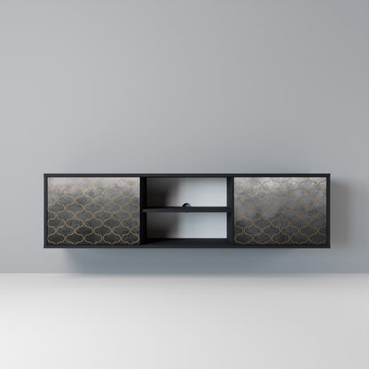 TESSELATED GRAYISH Mobile TV a 2 Ante in Finitura Nera
