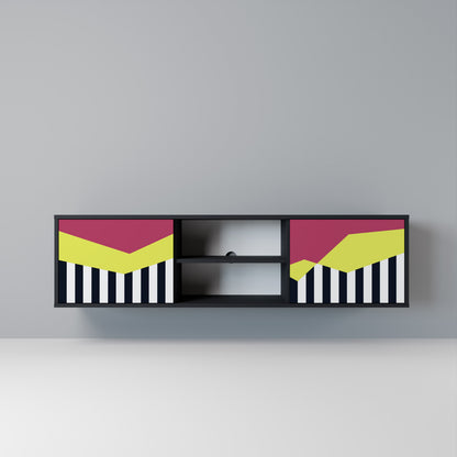 PIANO FANTASY Mobile TV a 2 Ante in Finitura Nera