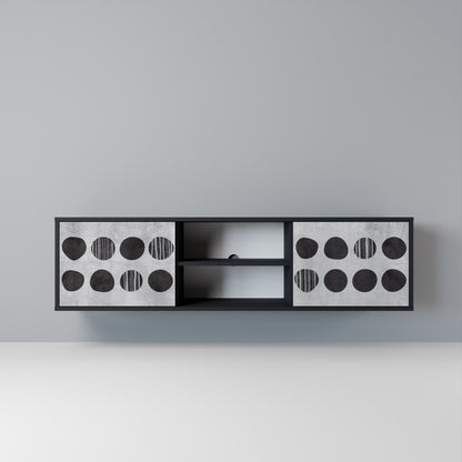 GHOSTLY GRADIENTS Mobile TV a 2 Ante in Finitura Nera