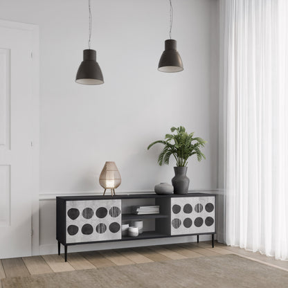 Mobile TV GHOSTLY GRADIENTS a 2 ante con finitura nera