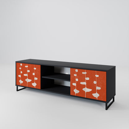 Mobile TV COURAGE MOLD a 2 ante con finitura nera
