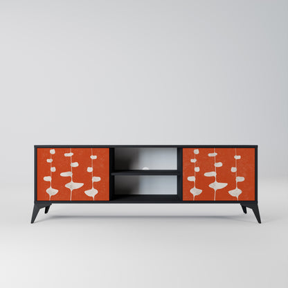 Mobile TV COURAGE MOLD a 2 ante con finitura nera