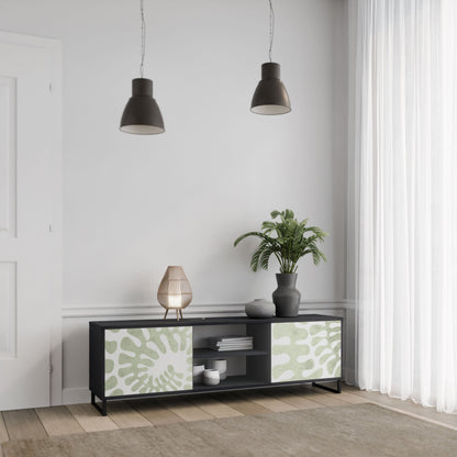 HELIX DANCE 2-Door TV Stand in Black Finish