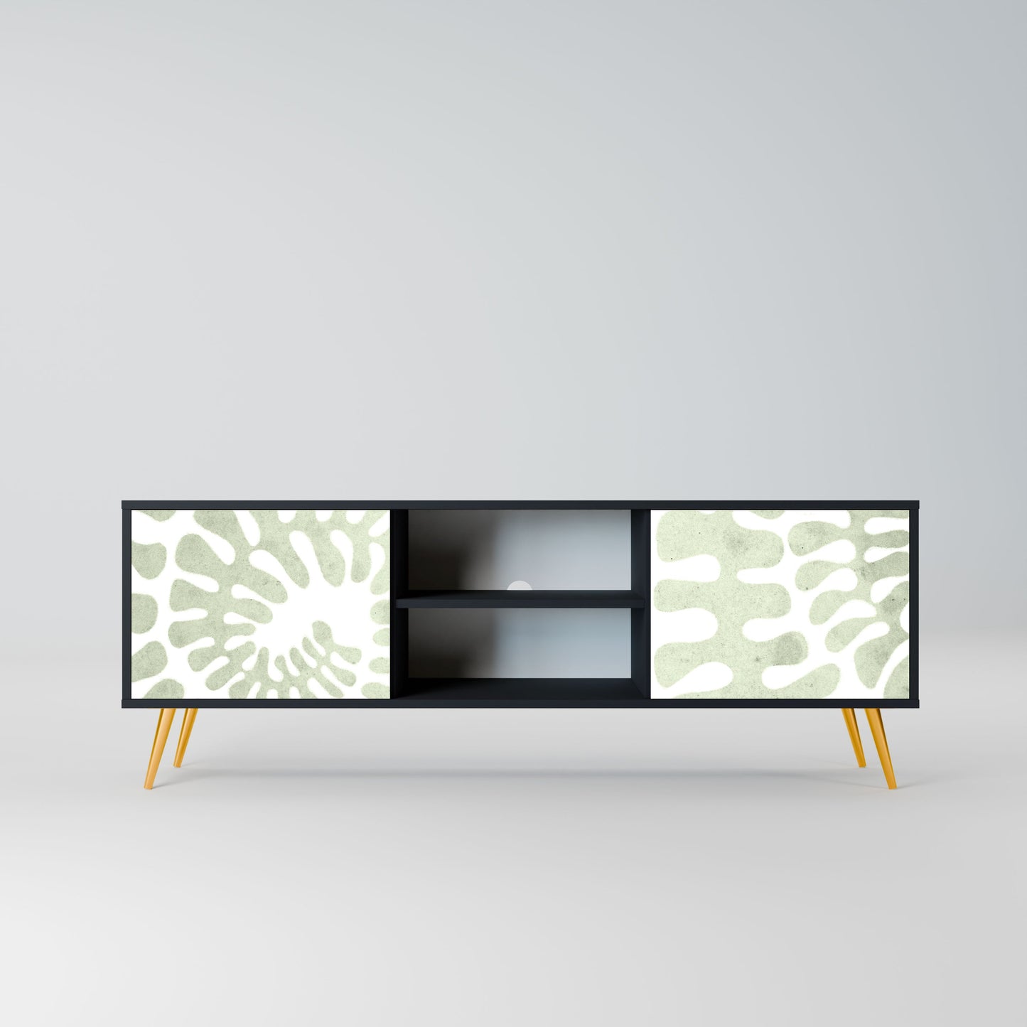 HELIX DANCE 2-Door TV Stand in Black Finish