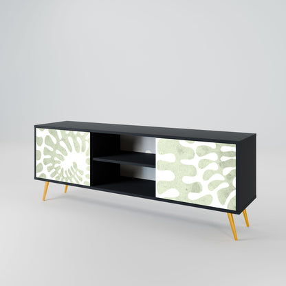 HELIX DANCE 2-Door TV Stand in Black Finish