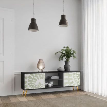 HELIX DANCE 2-Door TV Stand in Black Finish