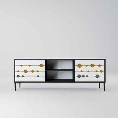 VIVID TONE 2-Door TV Stand in Black Finish