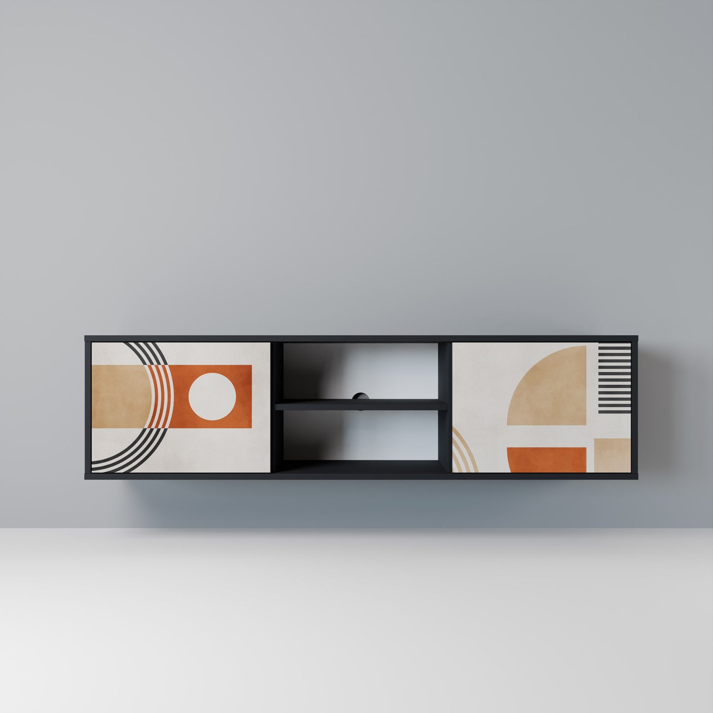 SPACE AROUND Mobile TV a 2 Ante in Finitura Nera