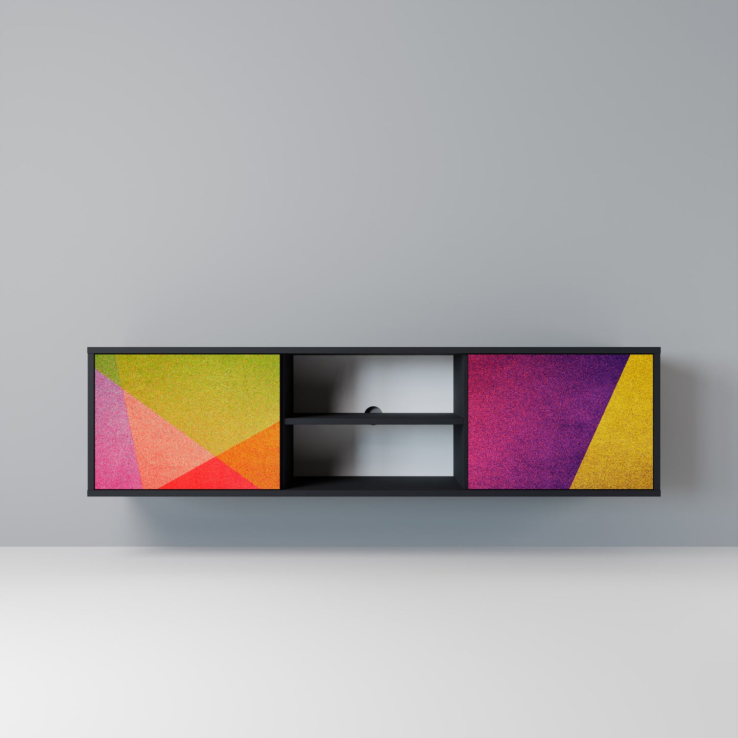 VIVID GEOMETRY Mobile TV a 2 Ante in Finitura Nera