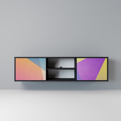 BRIGHT GEOMETRY Mobile TV a 2 Ante in Finitura Nera