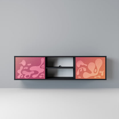 IRREGULAR PINK Mobile TV a 2 Ante in Finitura Nera