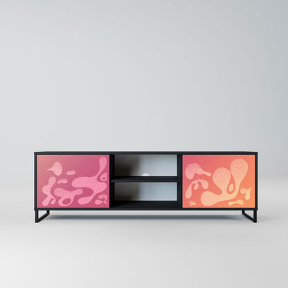 IRREGULAR PINK 2-Door TV Stand in Black Finish