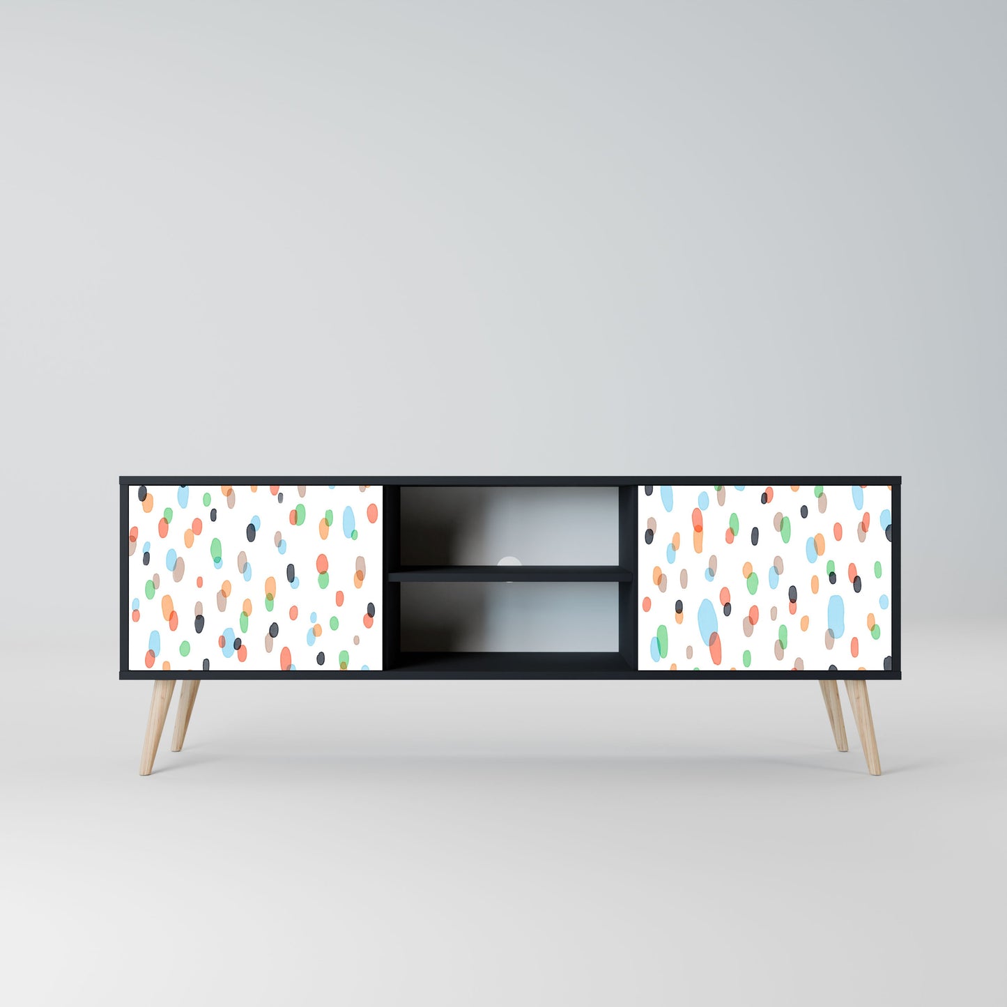 ENERGETIC SPOTS Mobile TV a 2 ante in finitura nera