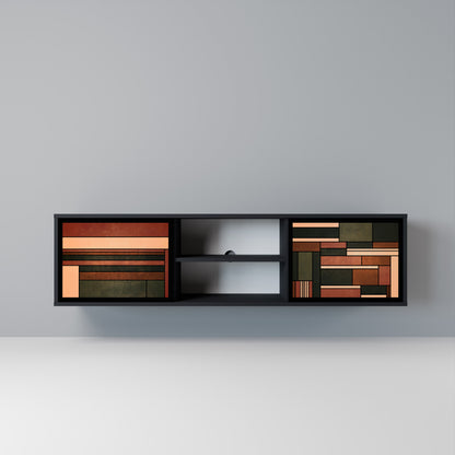 FIGURES OF NATURE Mobile TV a 2 Ante in Finitura Nera