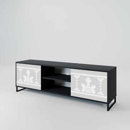 Mobile TV THAI GRAY a 2 ante con finitura nera
