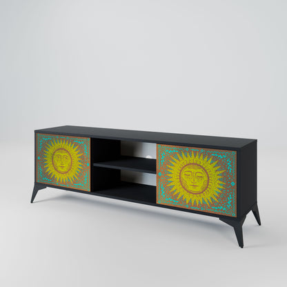 SUNSHINE EULOGY 2-Door TV Stand in Black Finish