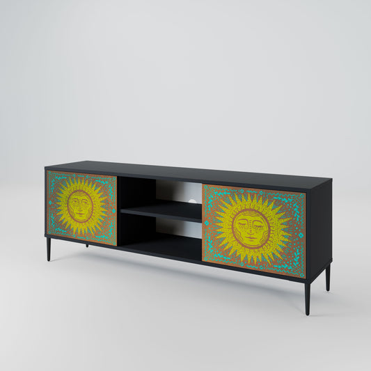 SUNSHINE EULOGY 2-Door TV Stand in Black Finish