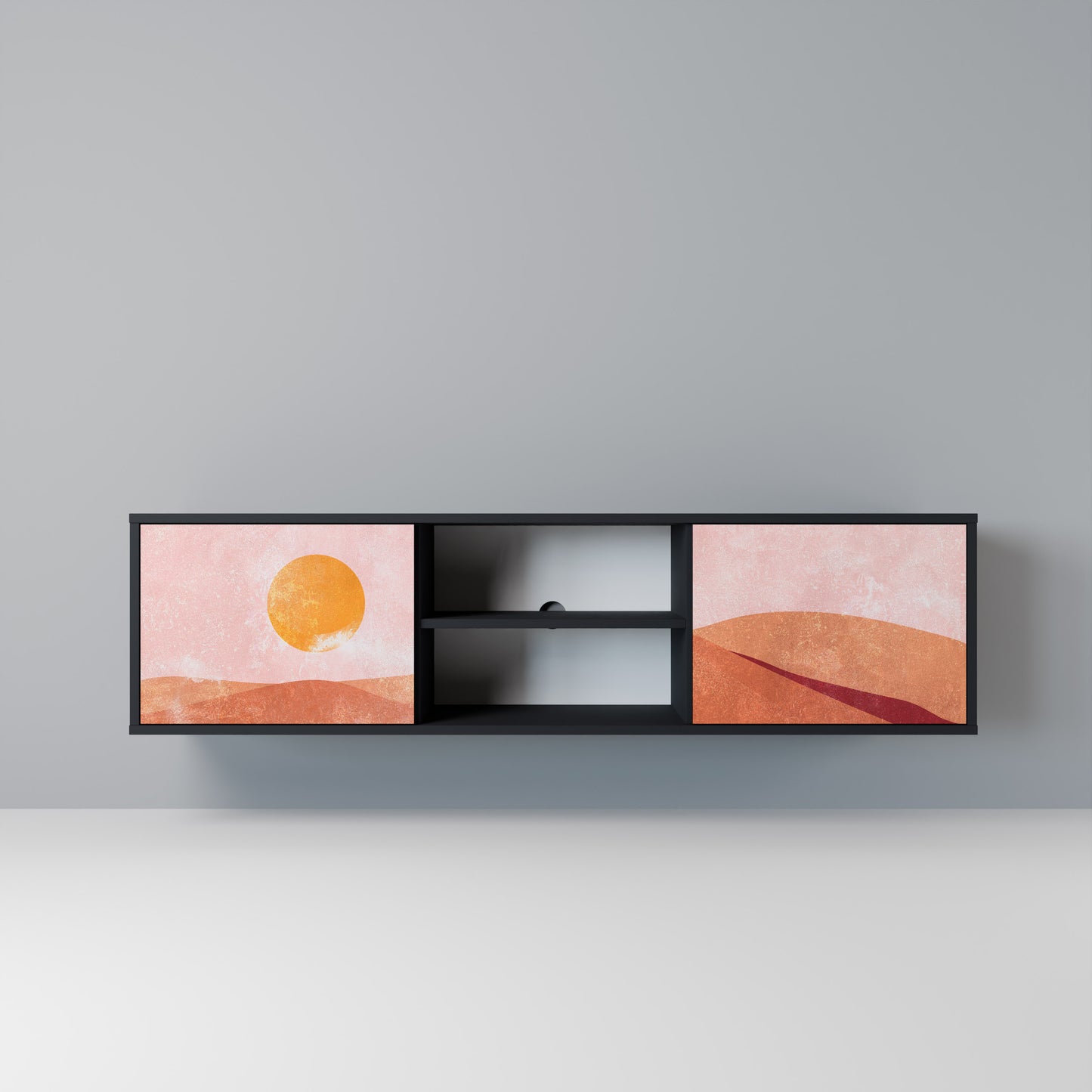 LUMINOUS SUNLIGHT Mobile TV a 2 Ante in Finitura Nera