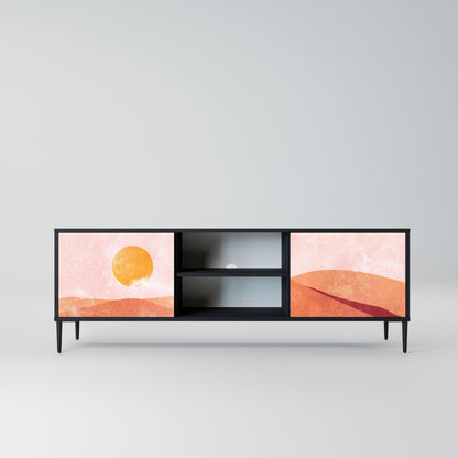 LUMINOUS SUNLIGHT 2-Door TV Stand in Black Finish