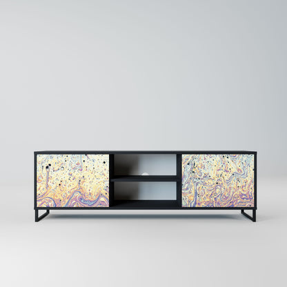 MOSAIC OF COLORS 2-Door TV Stand in Black Finish