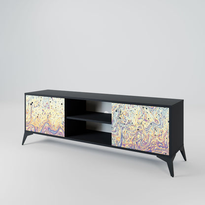 MOSAIC OF COLORS 2-Door TV Stand in Black Finish